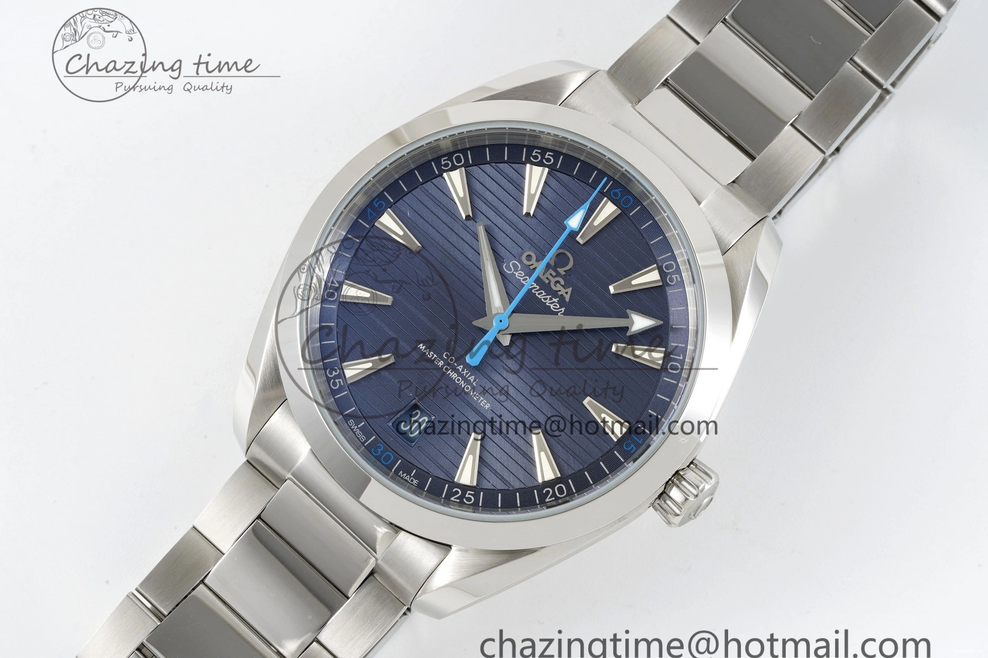 1220 FreshLook Aqua Terra 150M SS JQK 1:1 Best Edition Blue Dial Blue Hand on SS Bracelet A 7831